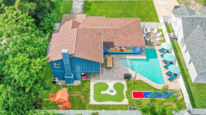 Heated Pool BBQ Fire Pit Mini Golf Outdoor Bowling